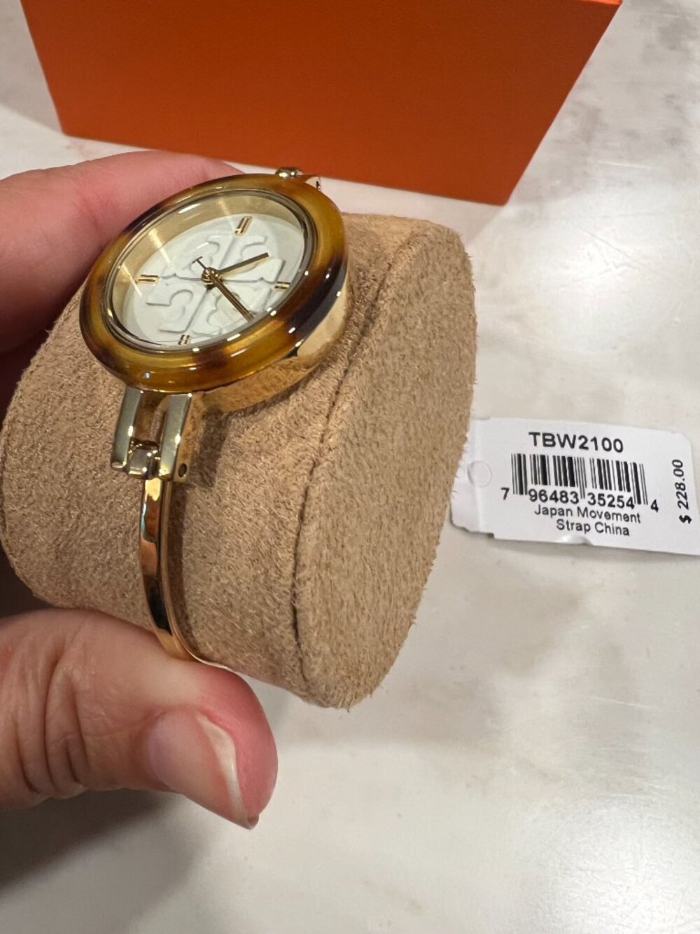 NEW Tory Burch Gigi Gold Bangle Watch Interchangeable Bezel Set TBW2100 Box - Picture 4 of 14